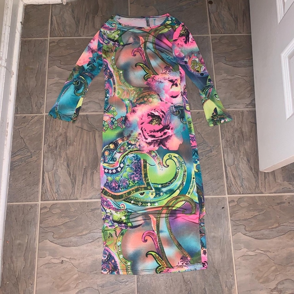 Multicolored long dress